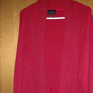Sparkly red cardigan jacket